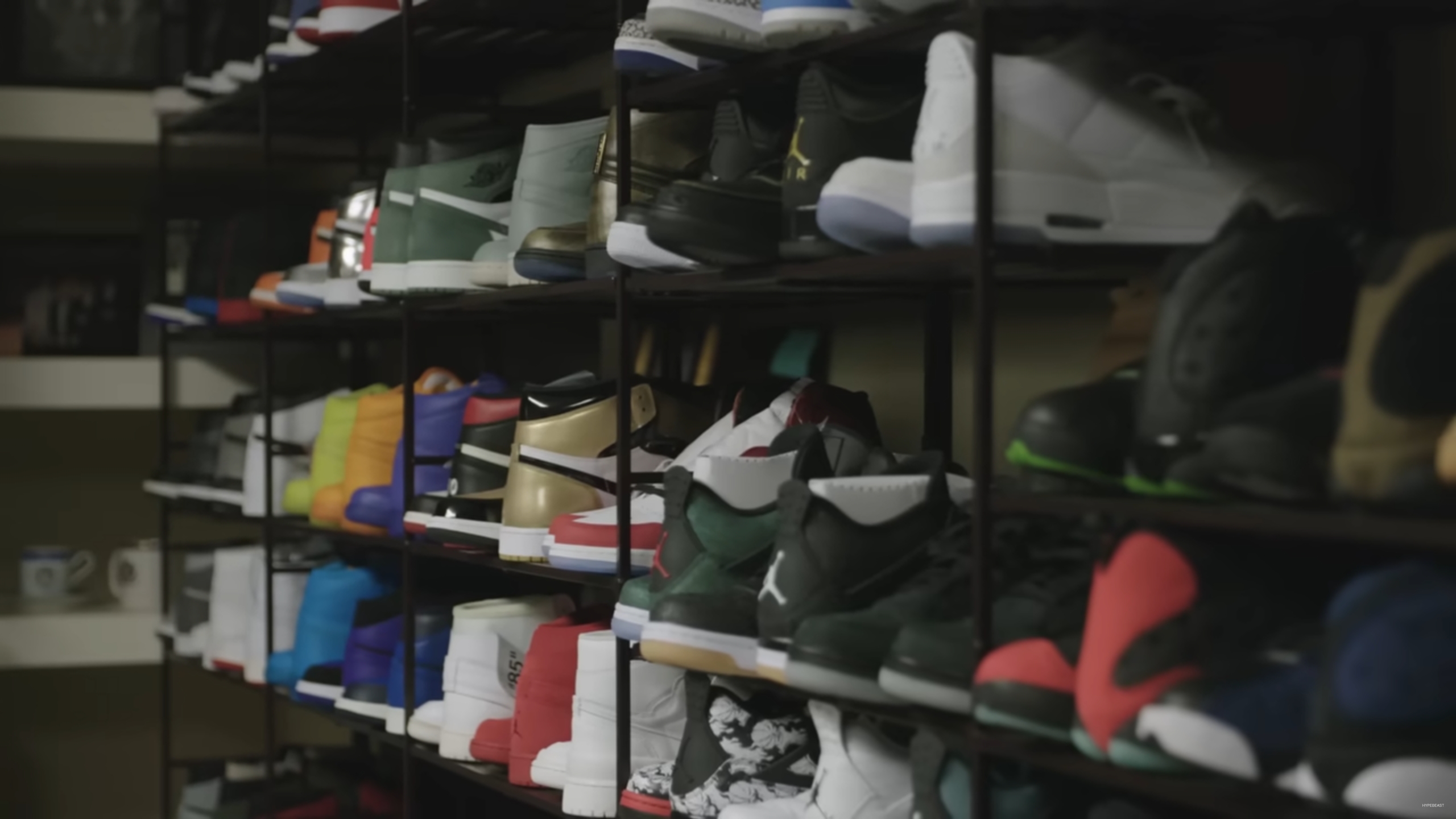 Butler keeps his shoes in a massive walk-in closet