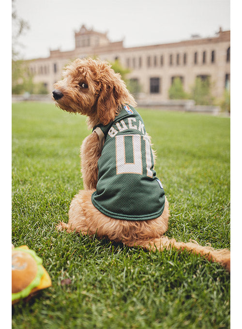 Pets First Icon Logo Milwaukee Bucks Pet Jersey | Bucks Pro Shop