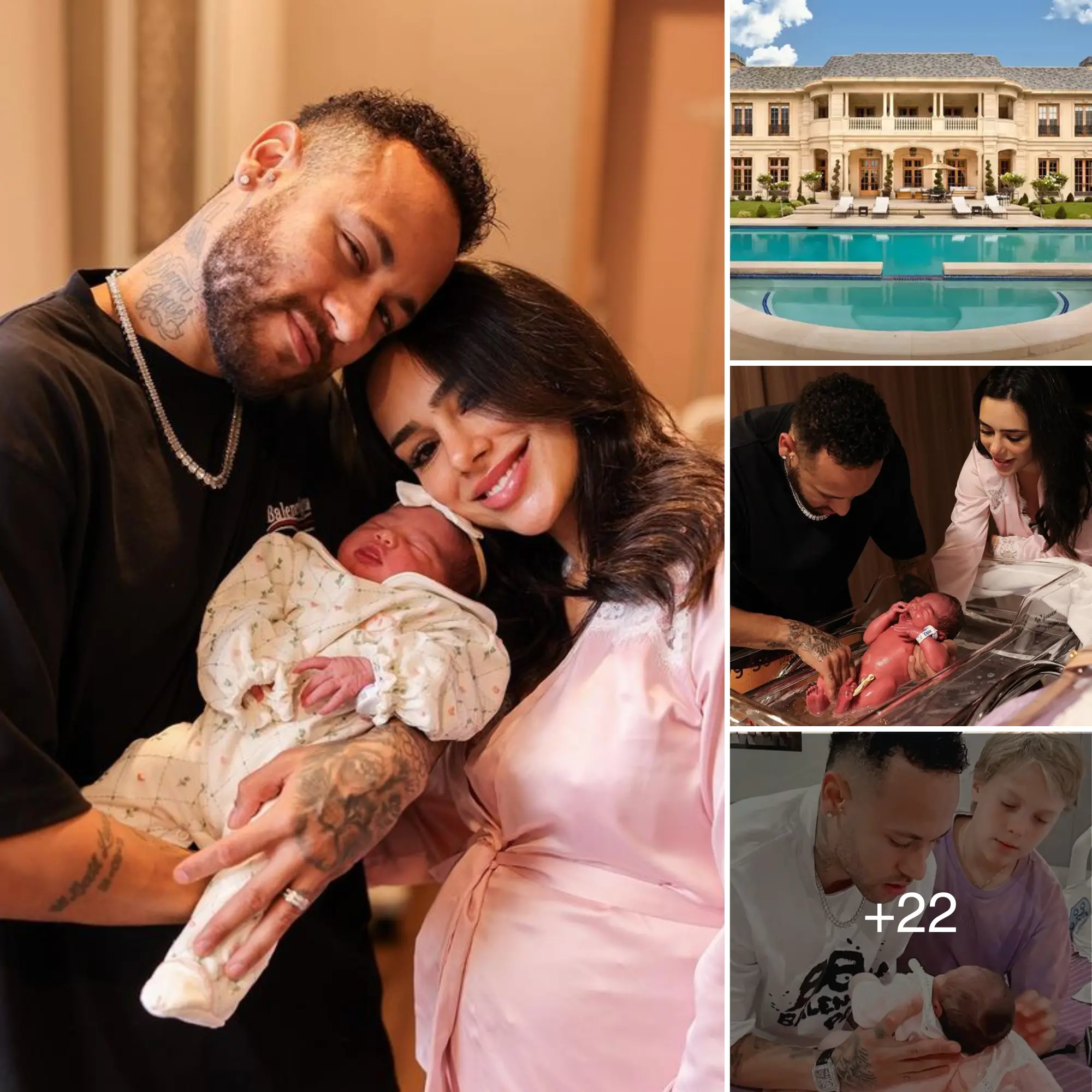 Neymar and his girlfriend happily welcomed their daughter into the world at a luxurious mansion 1